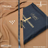 J. Italian Wash & Wear Unstitched Suits Men - Sand Brown