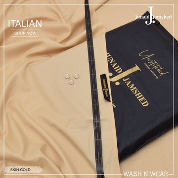 J. Italian Wash & Wear Unstitched Suits Men - Beige