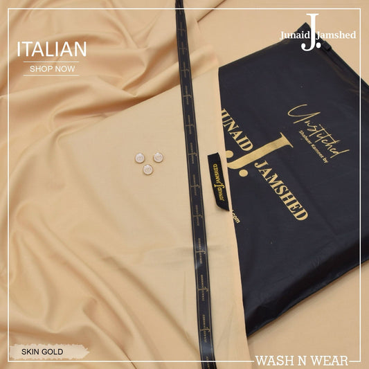 J. Italian Wash & Wear Unstitched Suits Men - Beige