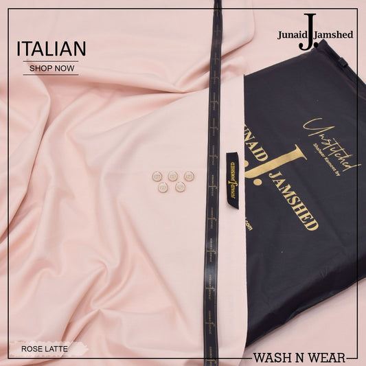 J. Italian Wash & & Wear Unstitched Suits Men - Baby Pink