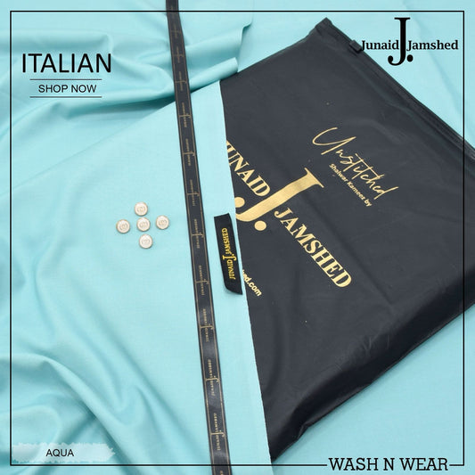 J. Italian Wash & Wear Unstitched Suits - Mint Blue