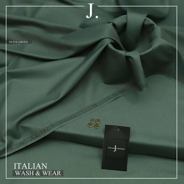 J. Italian Wash & Wear Unstitched Suits Men - Forest Green