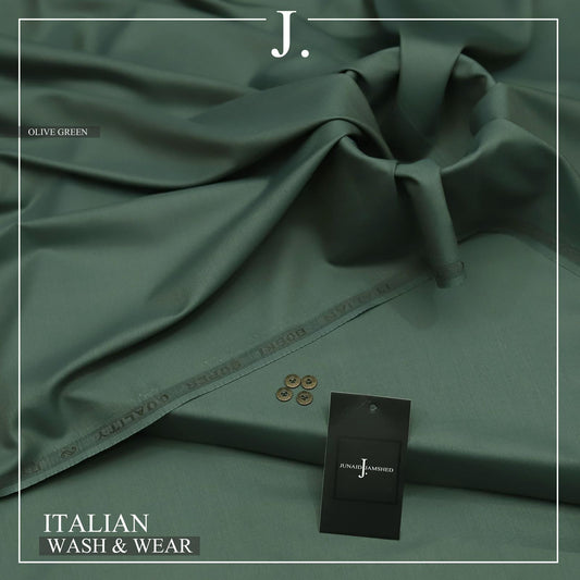 J. Italian Wash & Wear Unstitched Suits Men - Forest Green