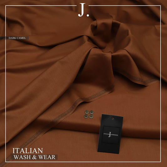 J. Italian Wash & Wear Unstitched Suits Men - Rust Brown