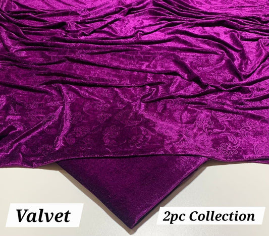 KOREAN VELVET  2-PCs (Purple)