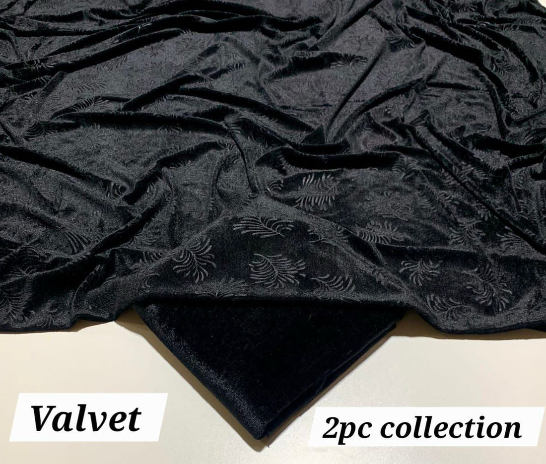 KOREAN VELVET  2-PCs (Black)