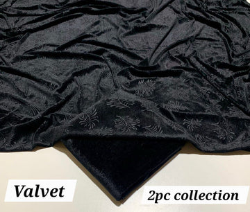 KOREAN VELVET  2-PCs (Black)