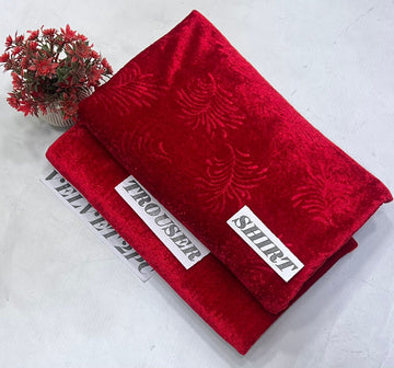 KOREAN VELVET  2-PCs (Red)