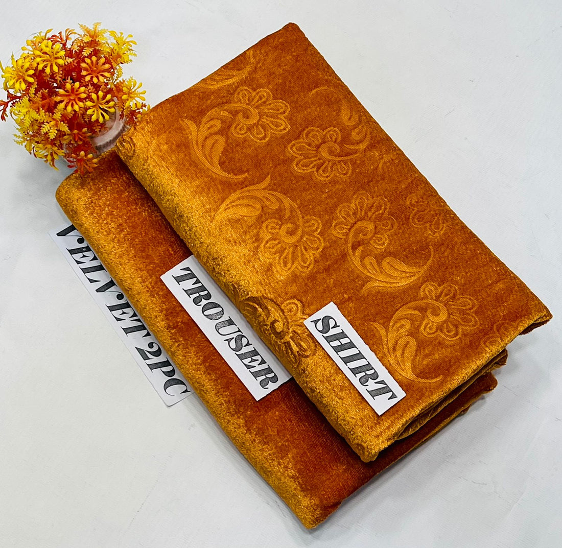 KOREAN VELVET  2-PCs (Orange)