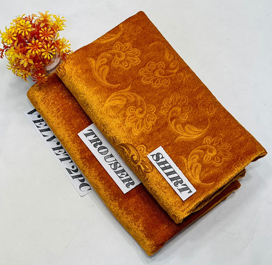 KOREAN VELVET  2-PCs (Orange)