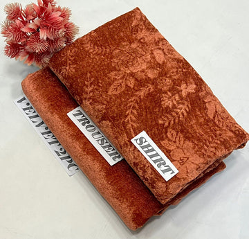 KOREAN VELVET  2-PCs (Copper Brown)