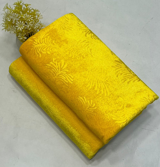 KOREAN VELVET  2-PCs (Yellow)