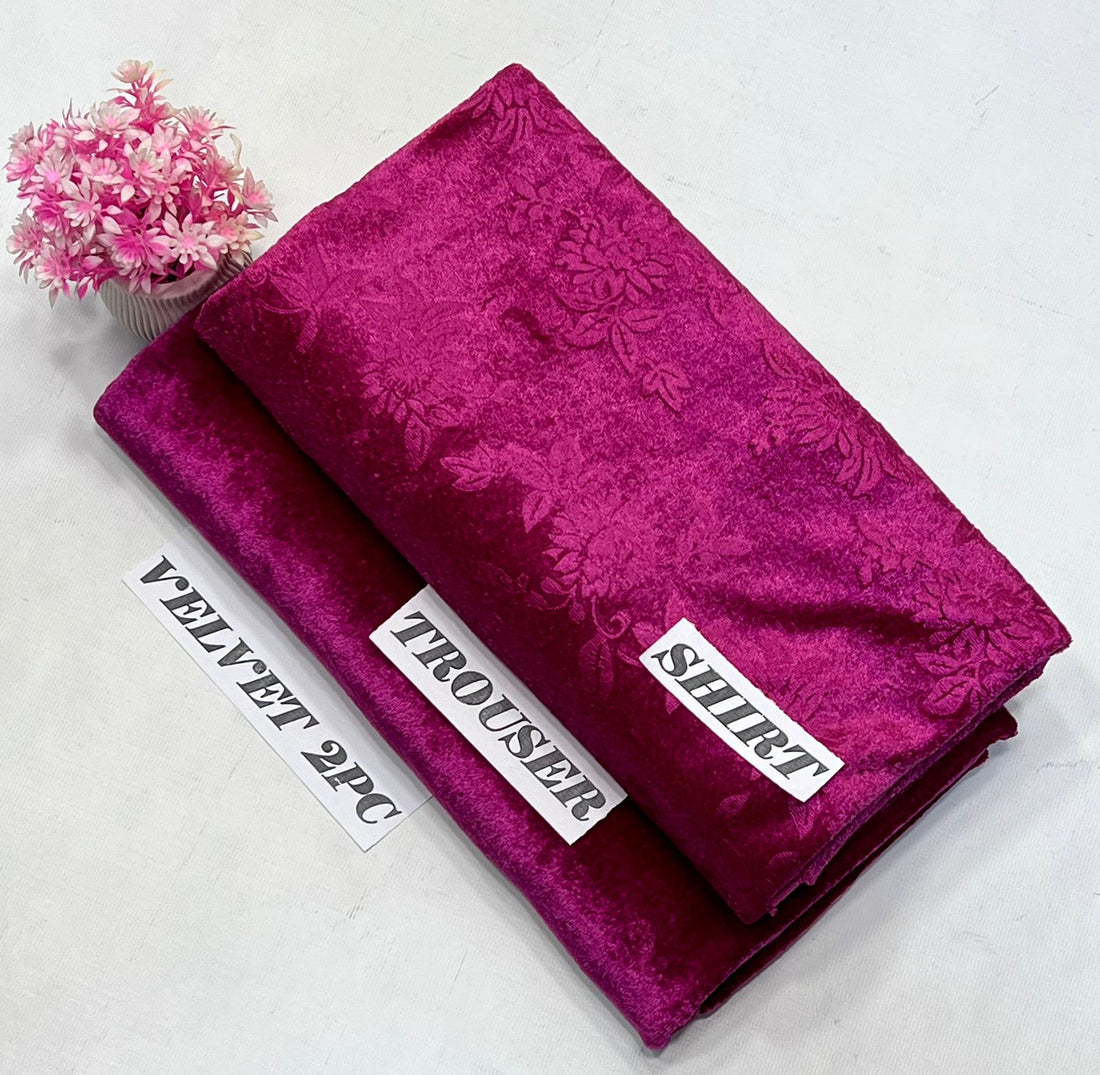 KOREAN VELVET  2-PCs (Pink)