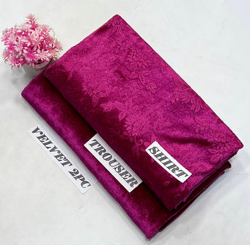 KOREAN VELVET  2-PCs (Pink)