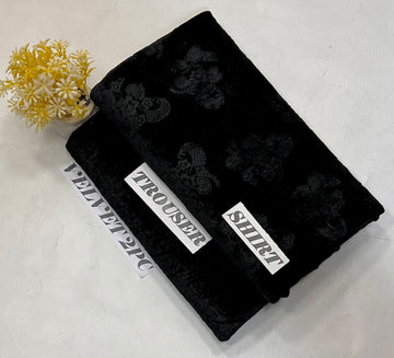 KOREAN VELVET  2-PCs (Black)