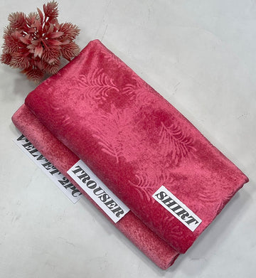 KOREAN VELVET  2-PCs (Pink 2 )